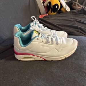 Skechers Street Women's Uno Neano 155184 White Multi Athletic Casual Shoes Size